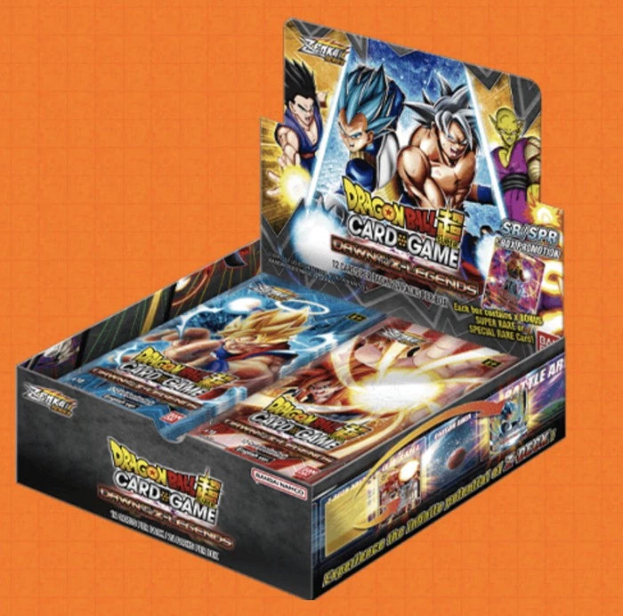 DRAGON BALL SUPER CARD GAME Dawn of the Z-Legends Booster Pack BT18 Inside Box