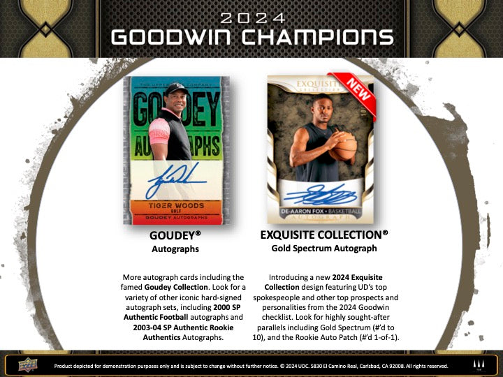 2024 Upper Deck Goodwin Champions Hobby Pack Autograph Card