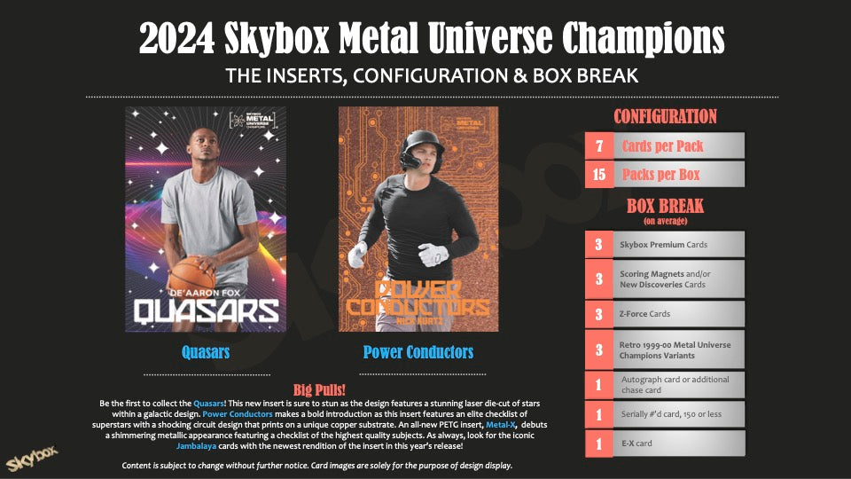 2024 Skybox Metal Universe Champions Hobby Pack Box Break
