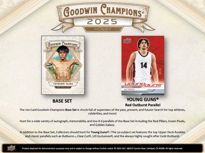 2025 Upper Deck Goodwin Champions Hobby Pack (5 kartu per pack)