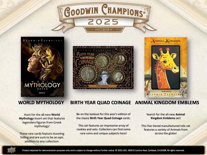 2025 Upper Deck Goodwin Champions Hobby Pack (5 kartu per pack)
