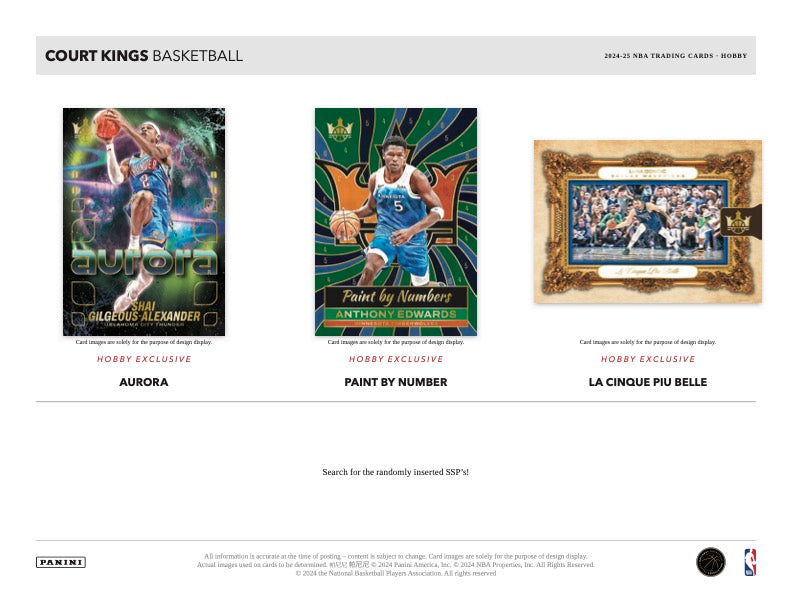 2024/25 Panini Court Kings Basketball Hobby Box SSP Card