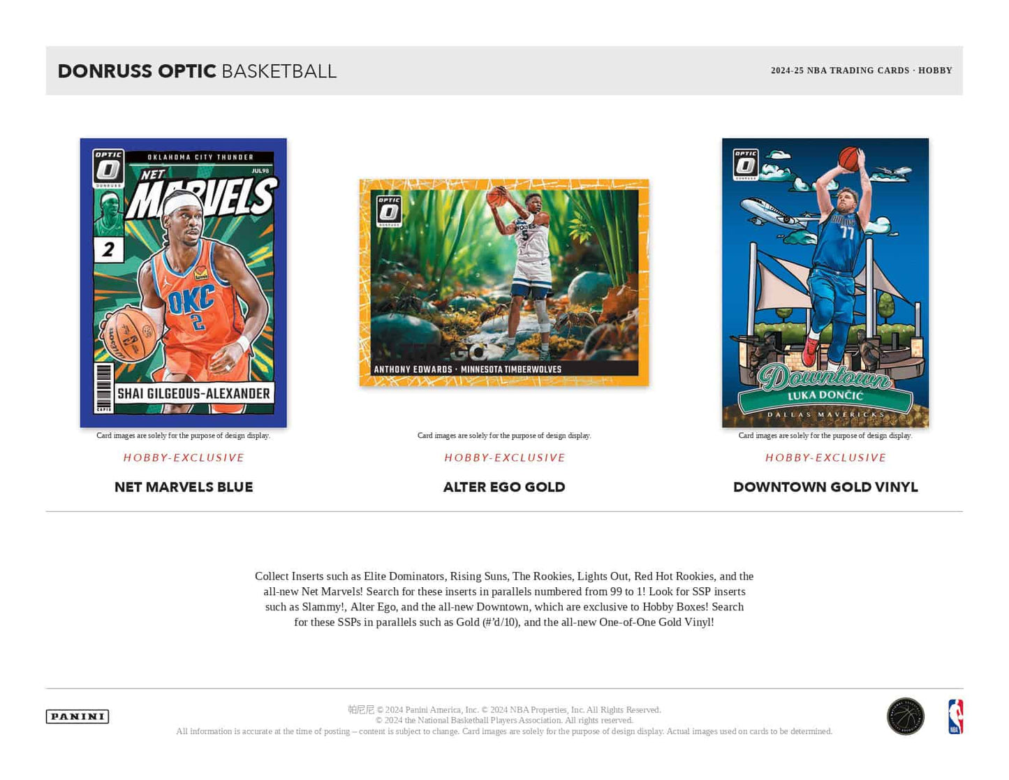 2024-25 Donruss Optic Basketball Hobby Box Insert Card