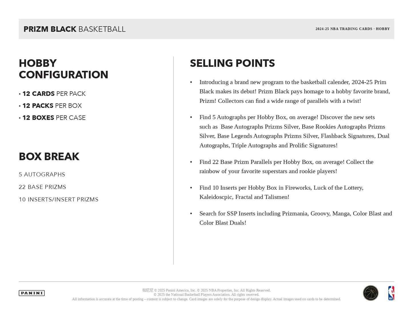 2024/25 Prizm Black Basketball Hobby Box Break
