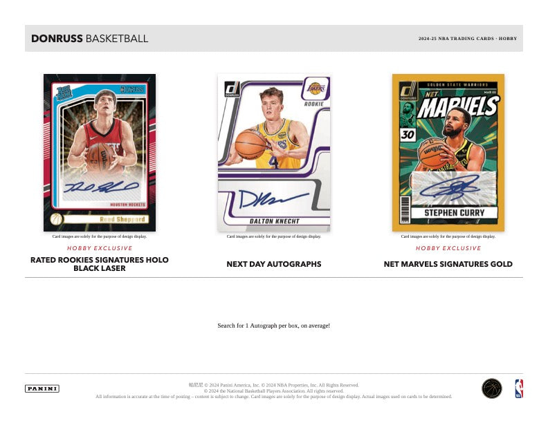 2024/25 Panini Donruss Basketball Hobby Box Autograph Card