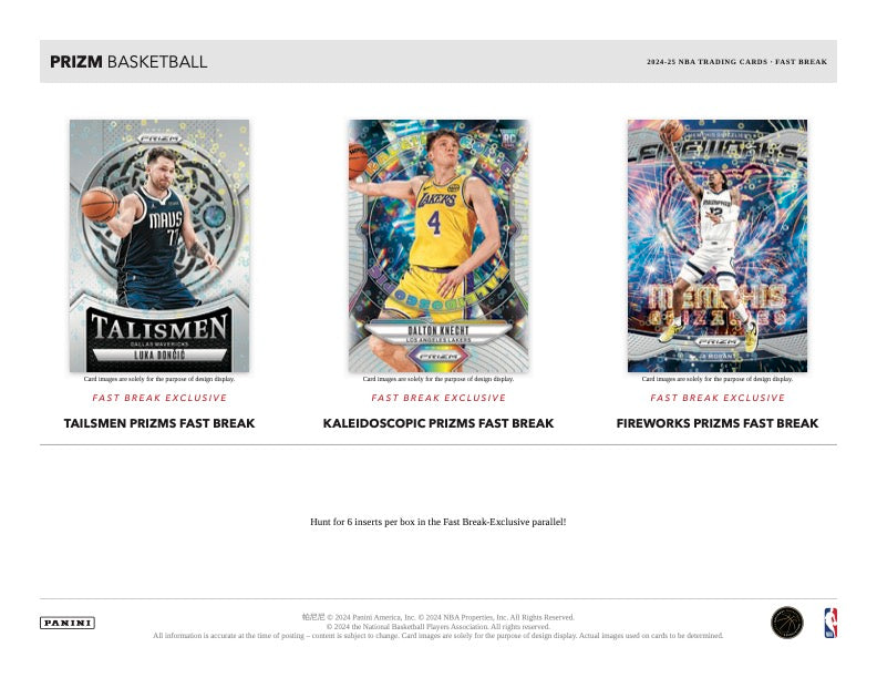 2024/25 Panini Prizm Basketball Fast Break Box Luca Doncic Insert Card