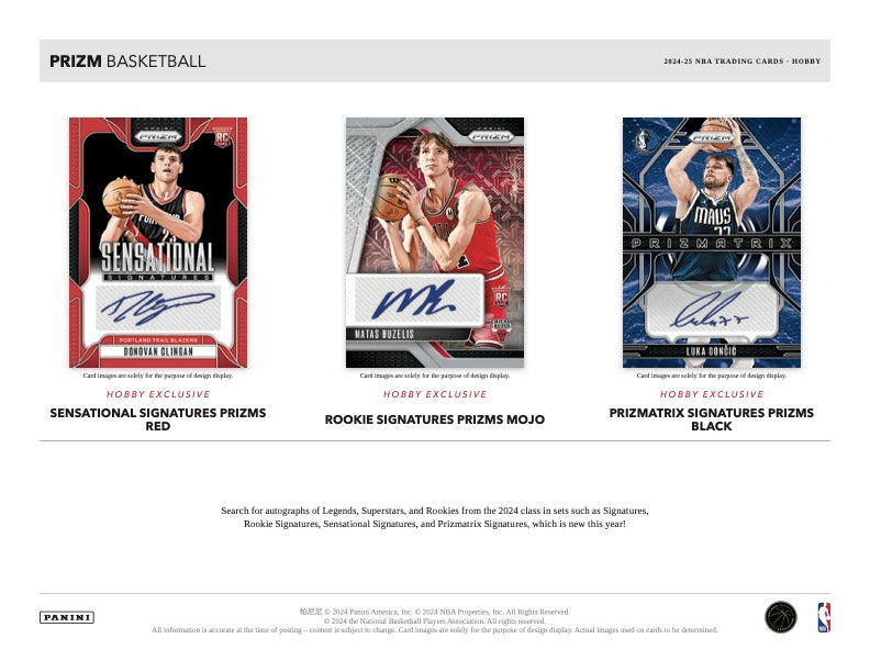 2024/25 Panini Prizm Basketball Hobby Pack Luca Doncic Autograph Card