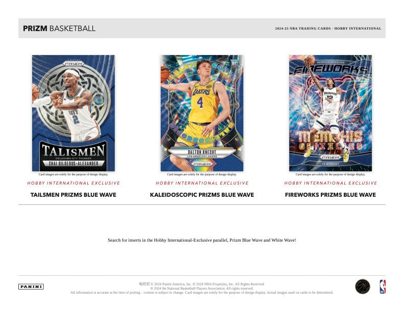 2024/25 Panini Prizm Basketball Hobby International Box (12 pack per box, 5 kartu per pack) Nimitz Cards