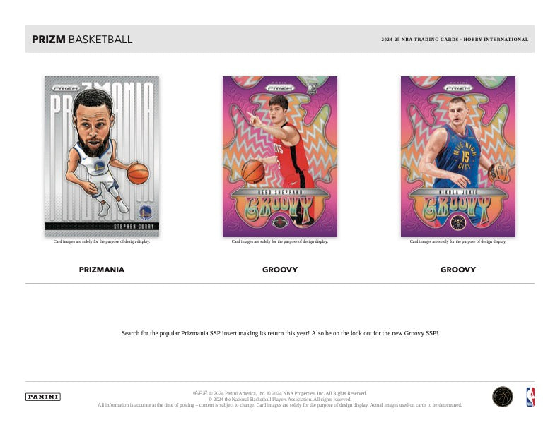 2024/25 Panini Prizm Basketball Hobby International Box (12 pack per box, 5 kartu per pack) Nimitz Cards