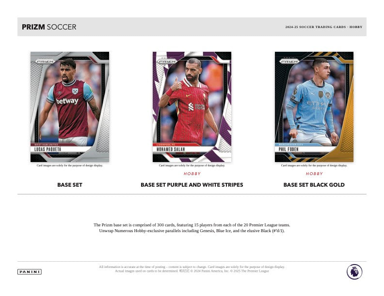 2024/25 Panini Prizm English Premier League EPL Hobby Box (12 pack per box, 12 kartu per pack) - 1 autograph per box