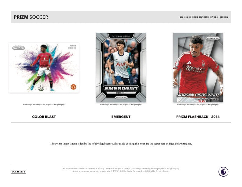2024/25 Panini Prizm English Premier League EPL Hobby Box (12 pack per box, 12 kartu per pack) - 1 autograph per box