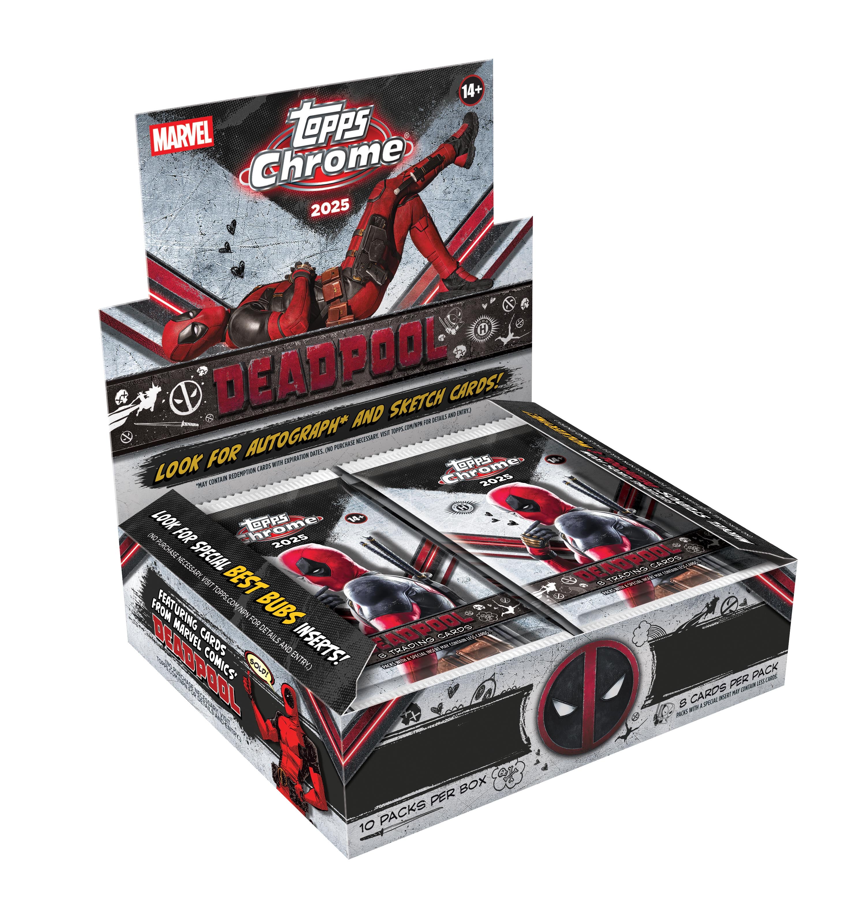 2025 Topps Deadpool Chrome Hobby Box 1 Sketch or Autograph Card