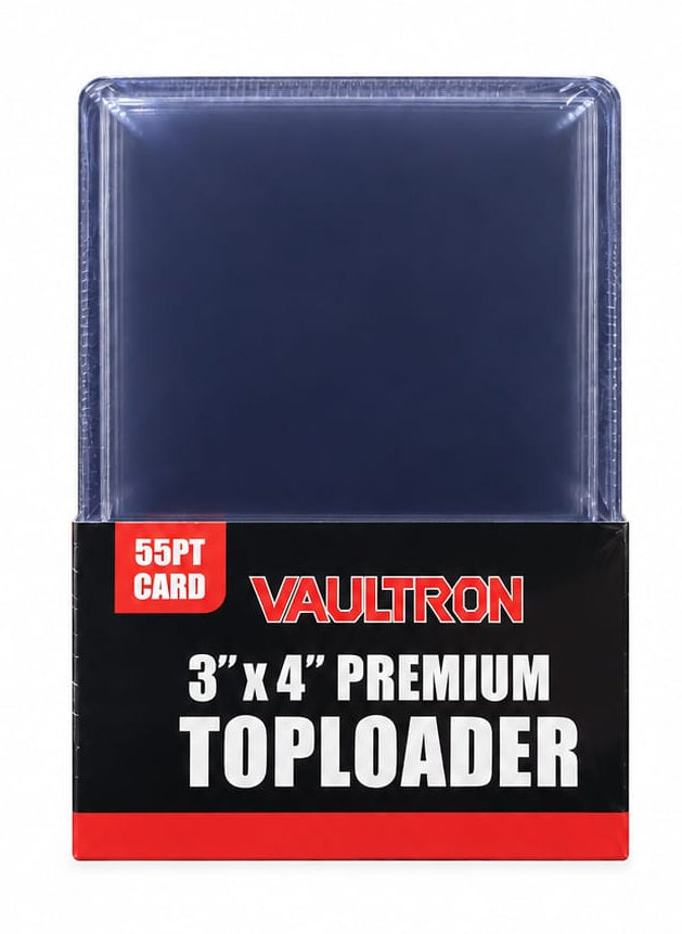 Vaultron 3" X 4" 55pt Top Loader Premium (isi 25 / pack)