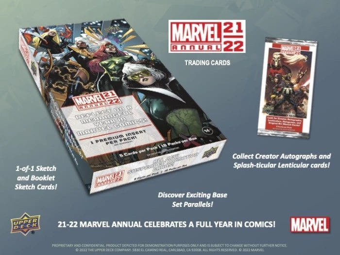 2021/22 Upper Deck Marvel Annual Hobby Pack (5 kartu per pack)