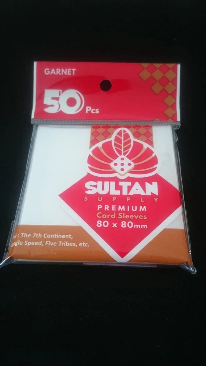 Sultan 80mm x 80mm Square Medium Board Game Sleeve Garnet