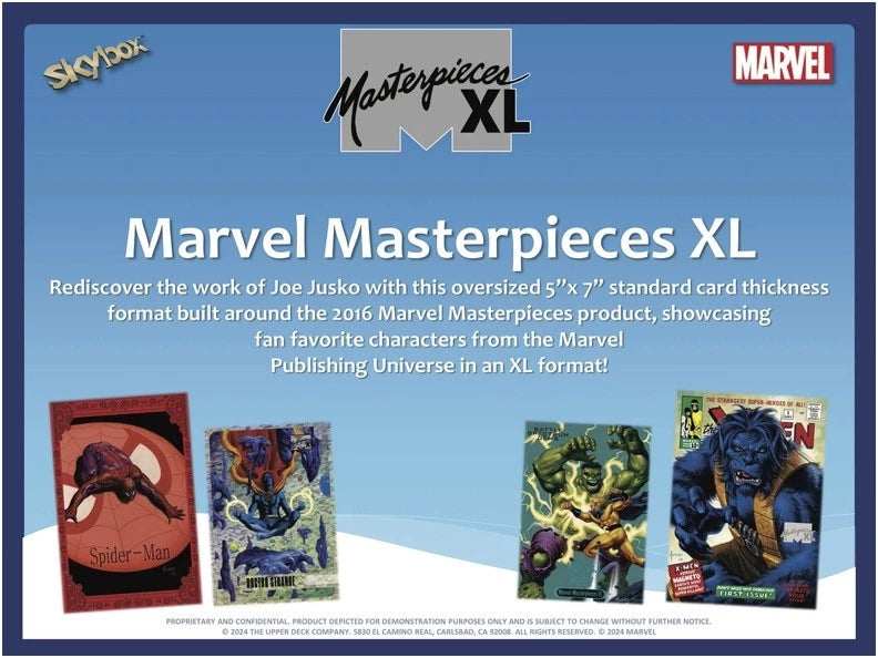2024 Upper Deck Marvel Masterpieces XL Hobby Box featuring Joe Jusko Spider-Man Card