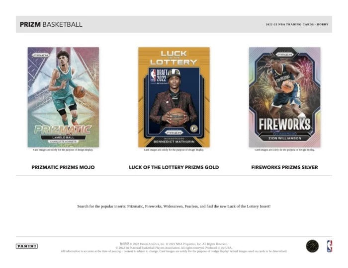 2022/23 Panini Prizm Basketball Hobby Pack (12 kartu per pack) Nimitz