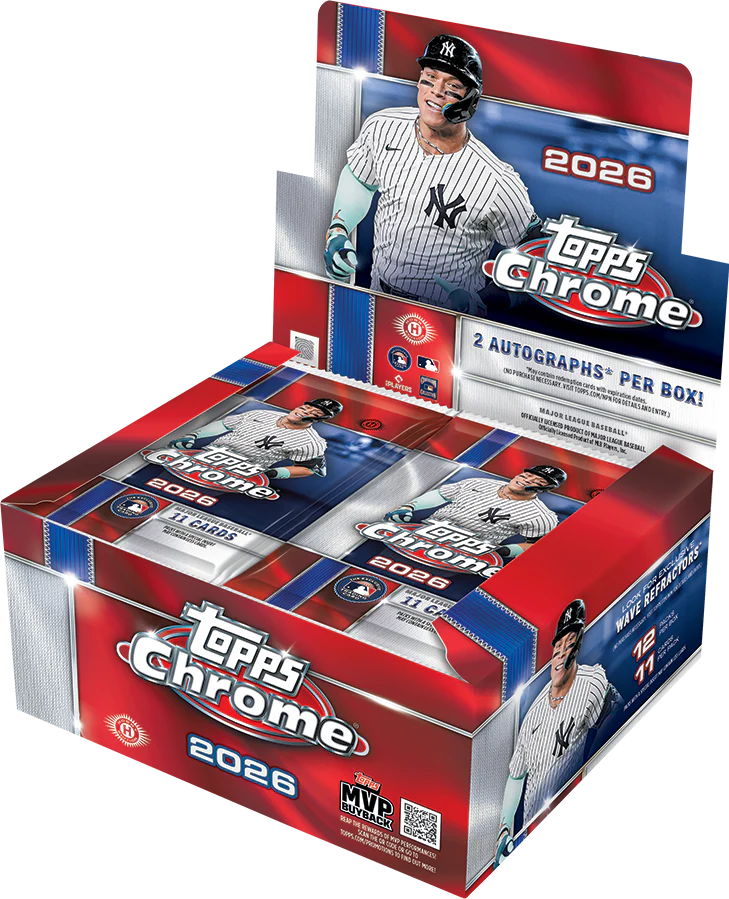 2026 Topps Chrome Baseball Jumbo Box 2 Autographs per Box – Nimitz