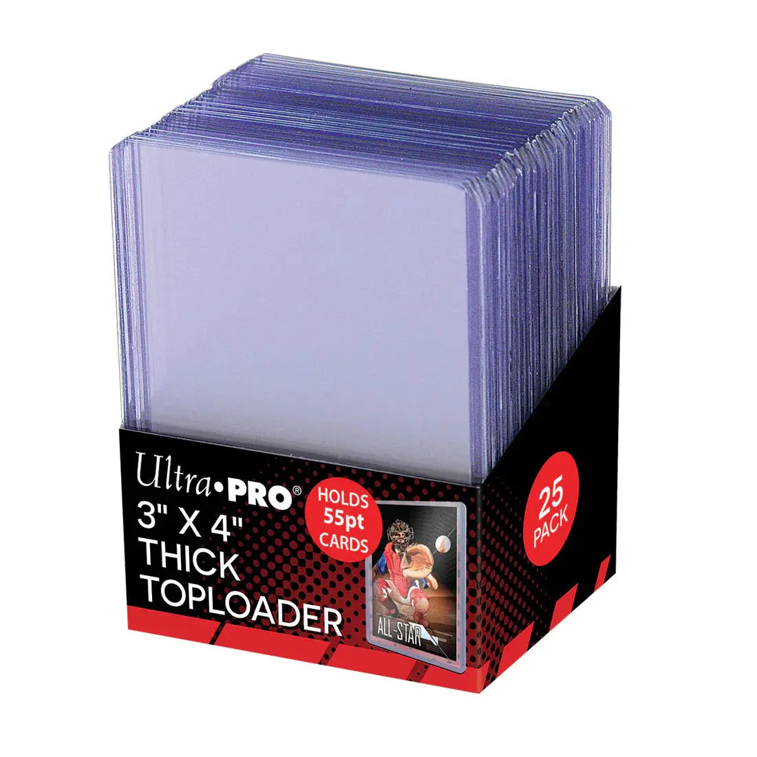 Ultra Pro 3" X 4 " Thick Toploader 55pt