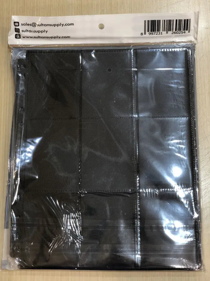 Sultan Premium 18-Pocket Page Binder Black Back