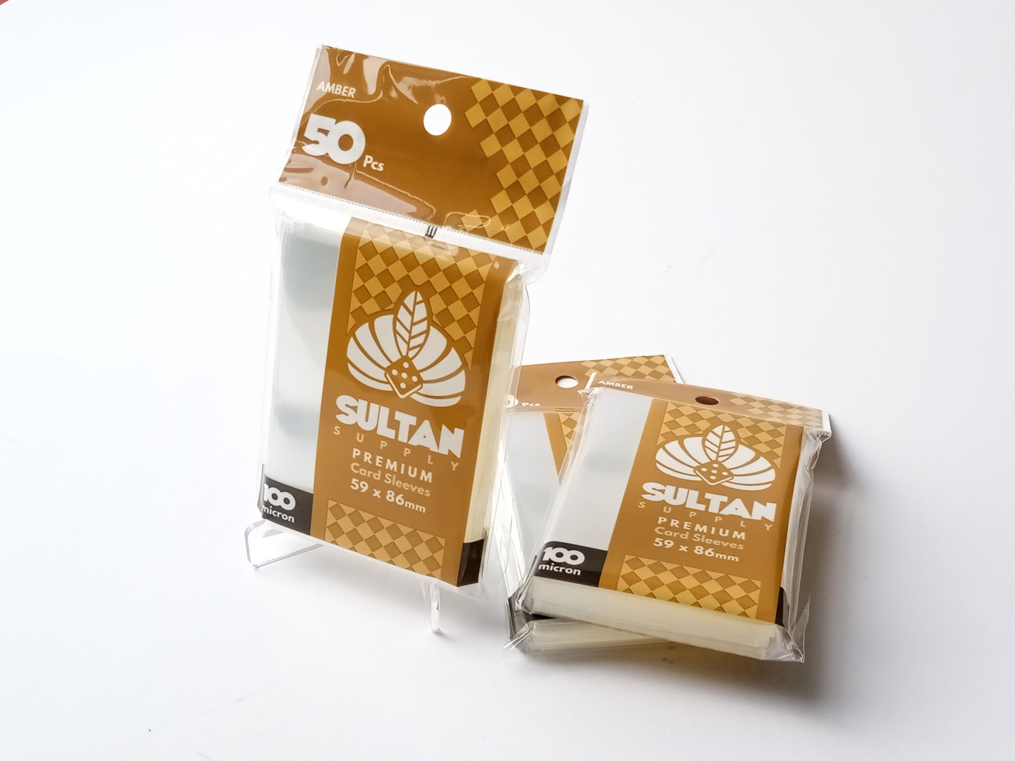 Sultan 100 micron 62mm x 89mm Small BG Sleeve Amber (50pcs/pack)