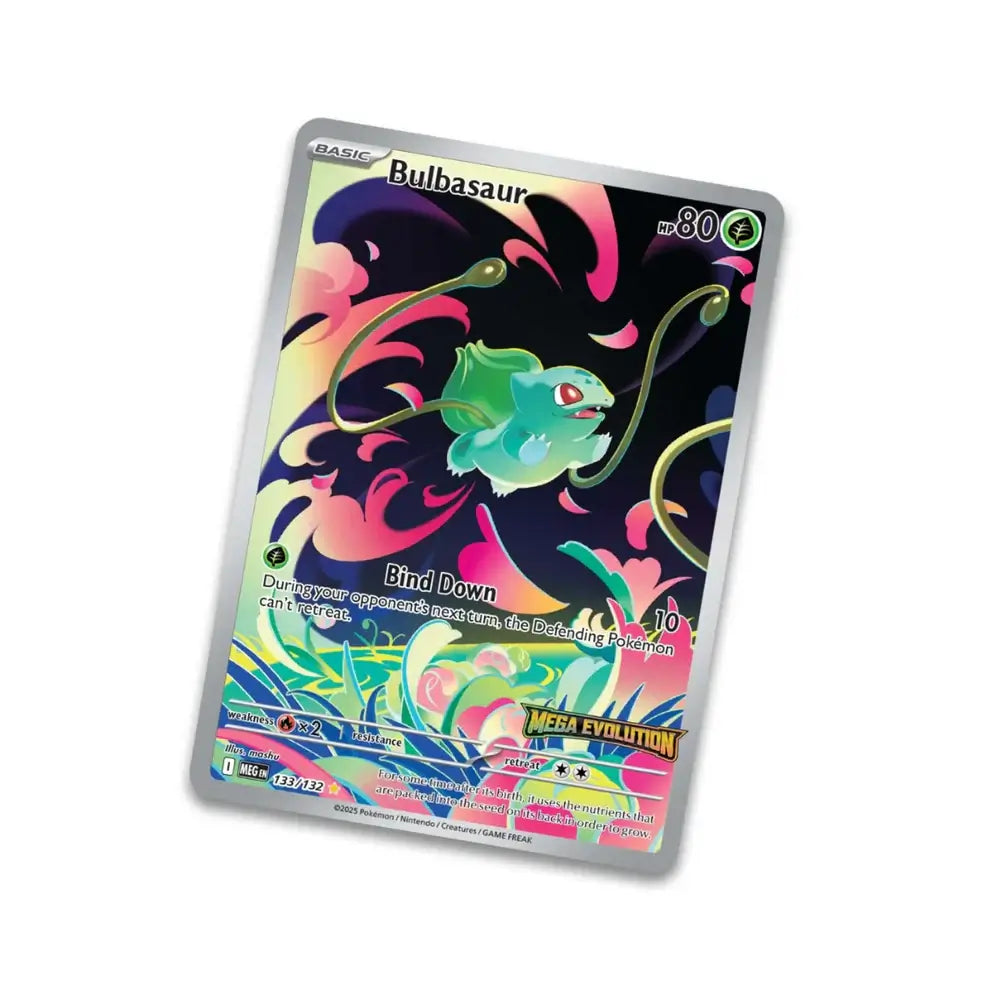 illustration rare-style promo card featuring Bulbasaur