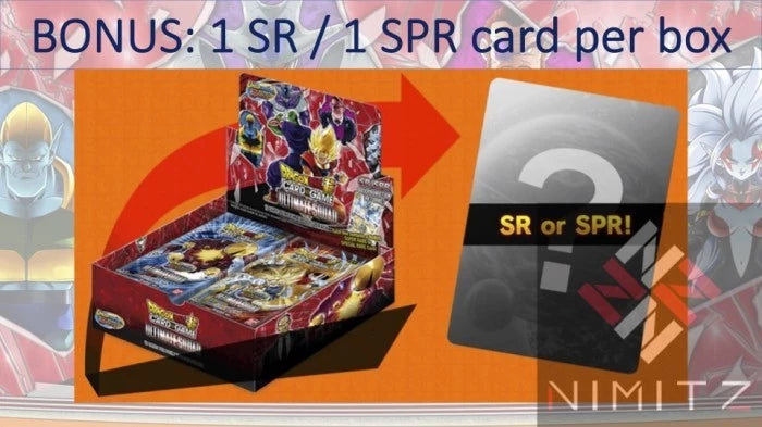 DRAGON BALL SUPER CARD GAME Ultimate Squad Booster Pack BT17 Bonus Card SR/SPR