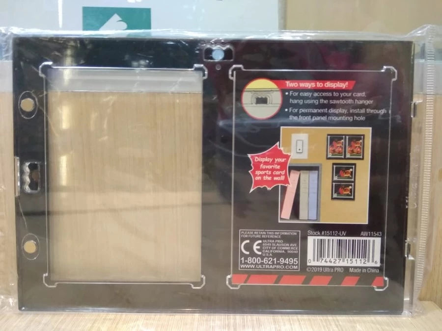 Ultra Pro 35pt 2-Card BLACK One Touch Magnetic Holder Back View