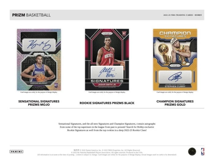 2022-23 Panini Prizm Basketball Hobby Pack Jabari Smith Jr Autograph Card