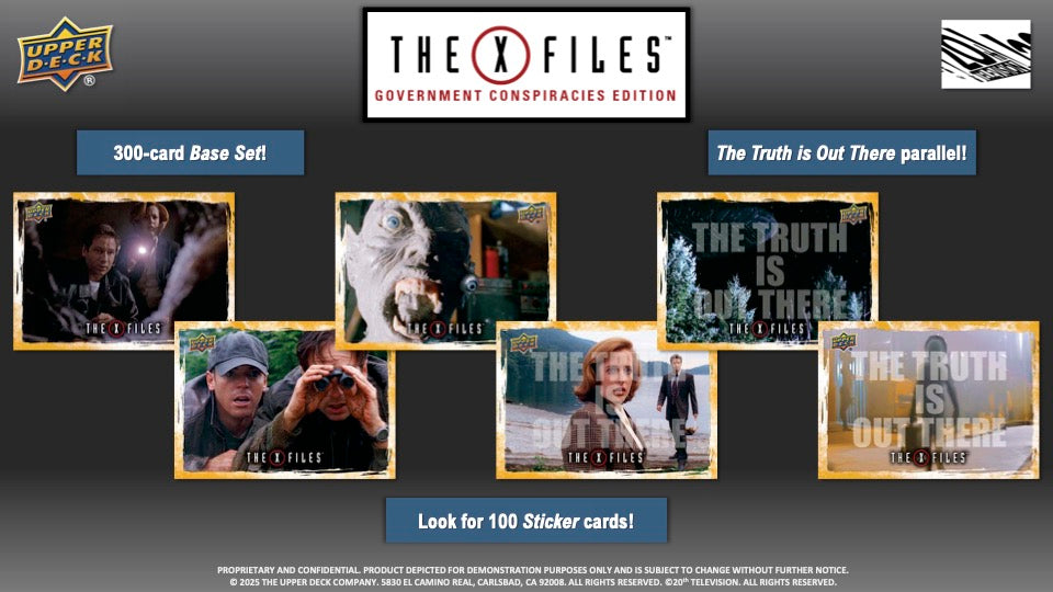 2025 Upper Deck The X-Files Government Conspiracies Edition Hobby Box (20 pack per box, 6 kartu per pack) - 2 autograph per box