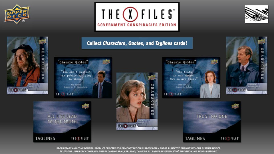 2025 Upper Deck The X-Files Government Conspiracies Edition Hobby Box (20 pack per box, 6 kartu per pack) - 2 autograph per box