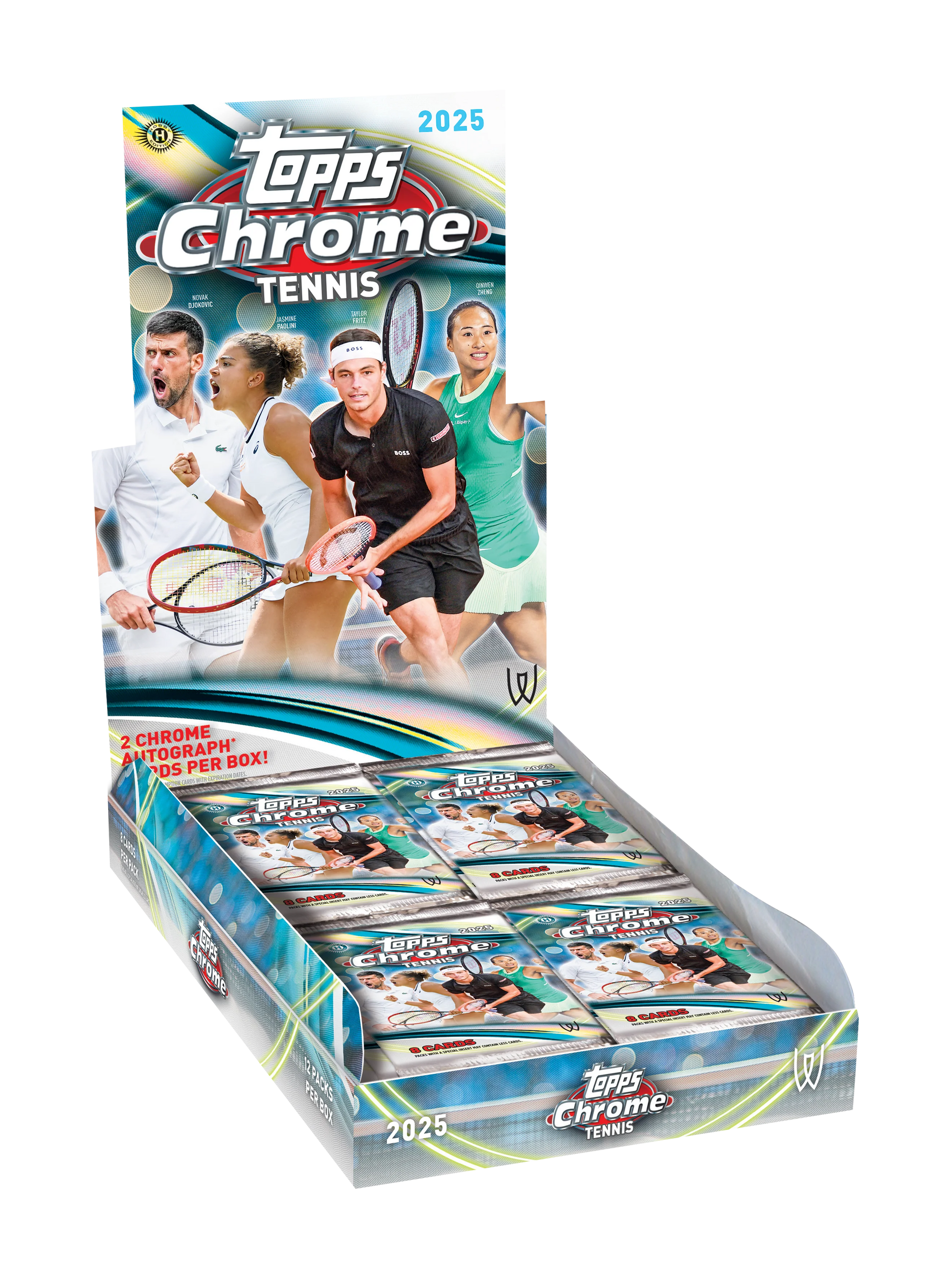 2025 Topps Chrome Tennis Hobby Box 4 Numbered Refractors Per Box ...