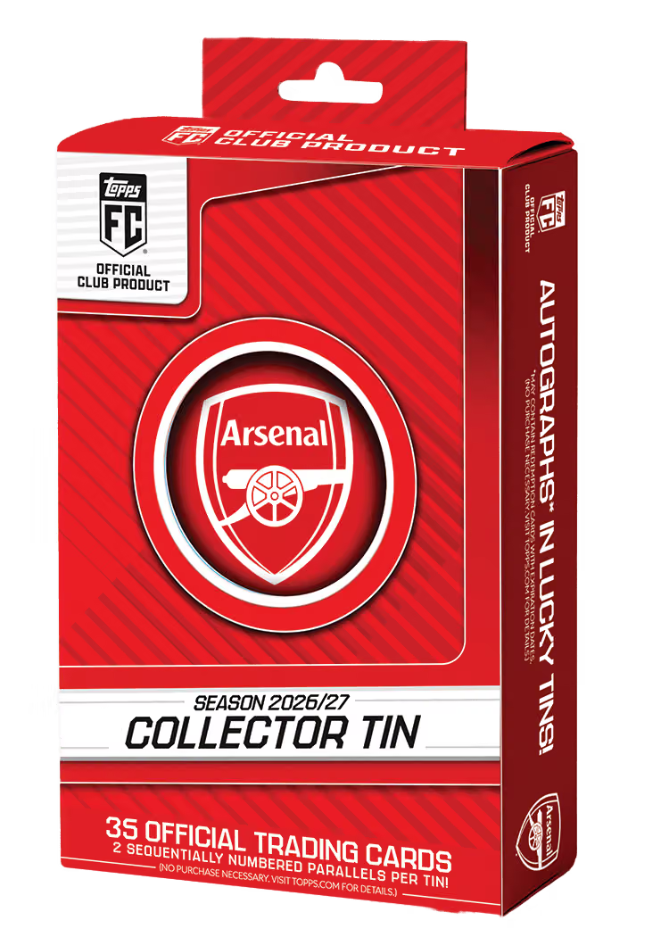 2026/27 Topps Collector Tin Arsenal (35 Cards per tin) 2 Sequentially numbered parallels per tin