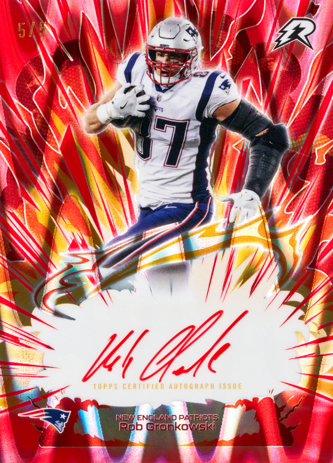 2025 Topps Resurgence Football New England Patriots Rob Gronkowski Atuograph Card