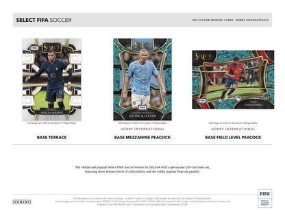 2023/24 Panini Select FIFA Hobby International Box (12 pack per box, 5 kartu per pack) - 1 autograph per box