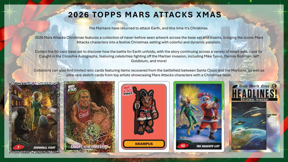 2026 Topps Mars Attacks Christmas Detail