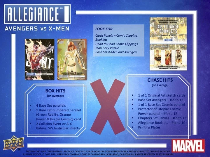 2023 Upper Deck Marvel Allegiance: Avengers VS X-Men Hobby Box