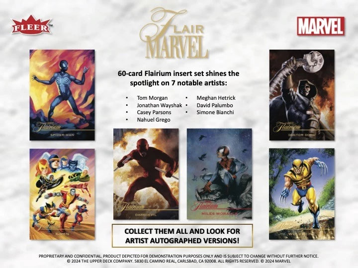 2023 Upper Deck Marvel Flair Hobby Box (12 pack per box, 4 kartu per pack)