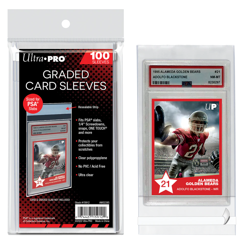 Ultra Pro PSA Graded Card Sleeve (Plastik Pelindung untuk slab PSA isi 100 / pack)