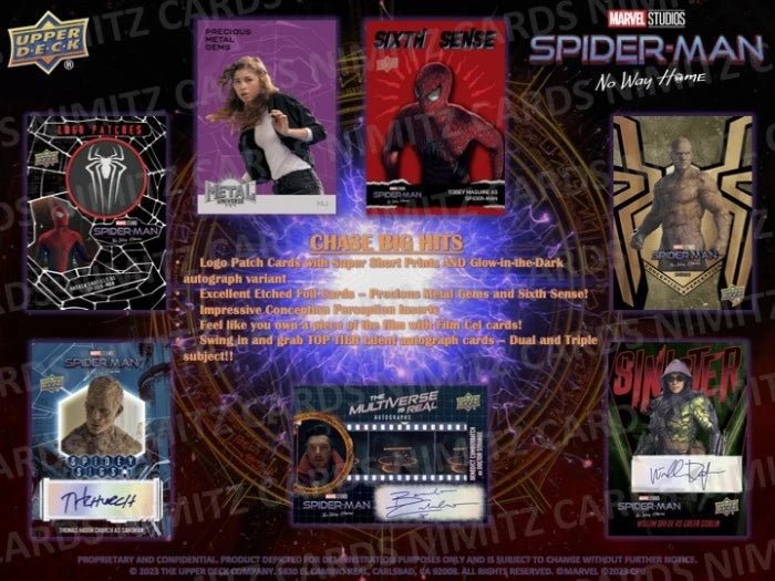 2023 Upper Deck Marvel Studios Spider-Man No Way Home Hobby Pack