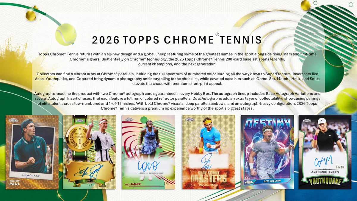 2026 Topps Chrome Tennis Detail