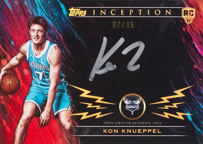 2025/26 Topps Inception Basketball Kon Knueppel Limit 16 Autograph Card