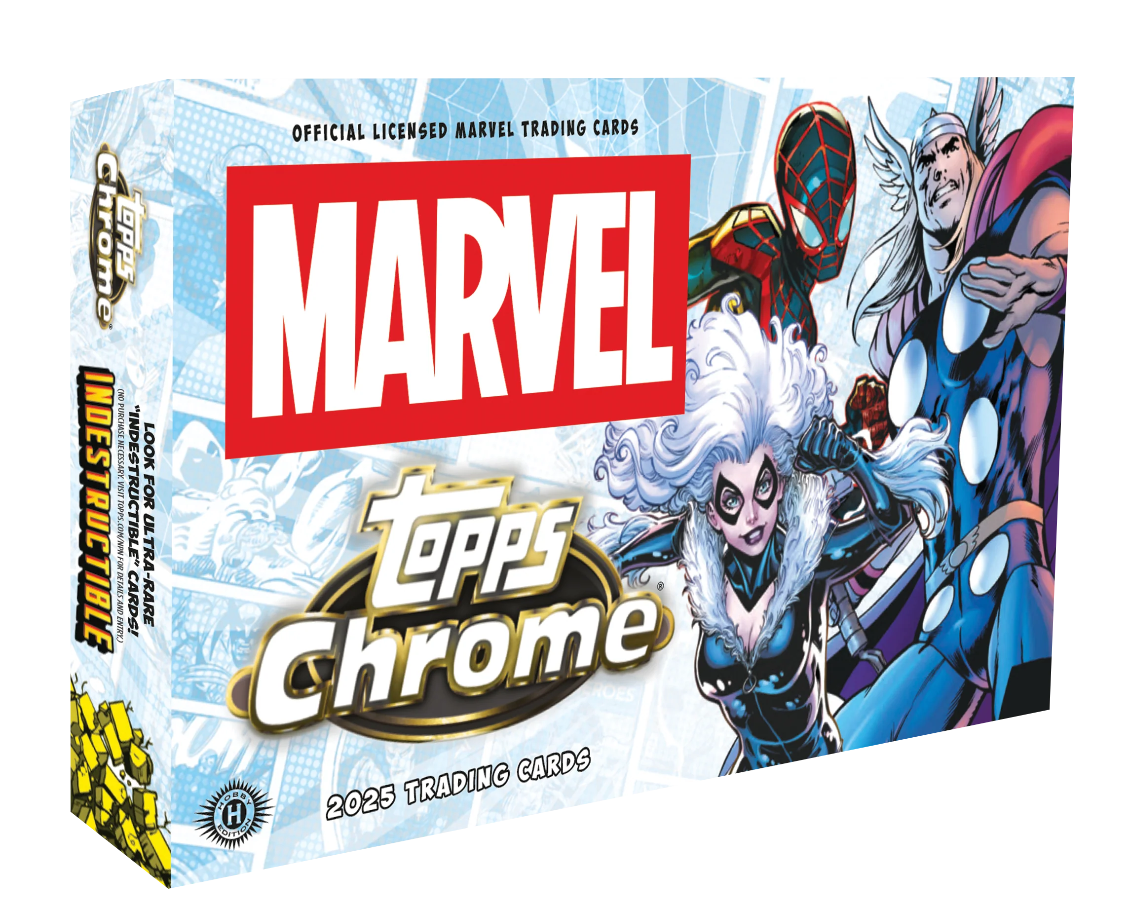2025 Marvel Comics Chrome Hobby Box (6 cards per pack, 12 packs