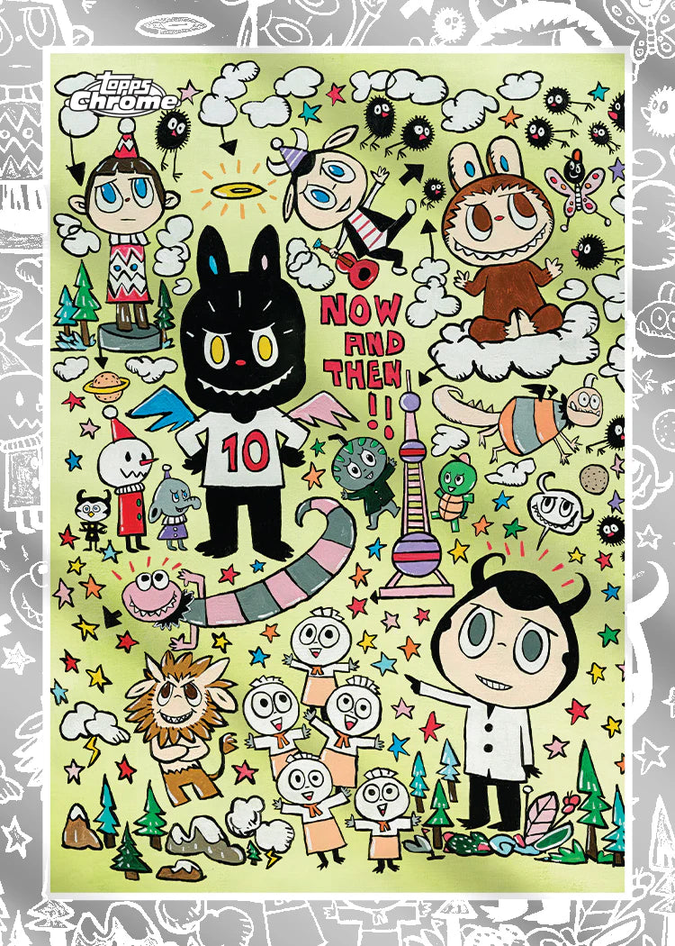 2025 Topps Labubu Chrome 10th Anniversary Hobby Box Base Art Card