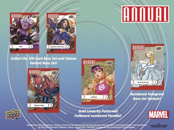 2022/23 Upper Deck Marvel Annual Hobby Box (5 kartu per pack, 16 pack per box)