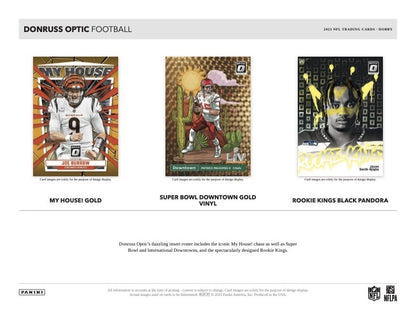 2023 Panini Donruss Optic Football Hobby Box (20 pack per box, 4 kartu per pack) - 1 autograph per box