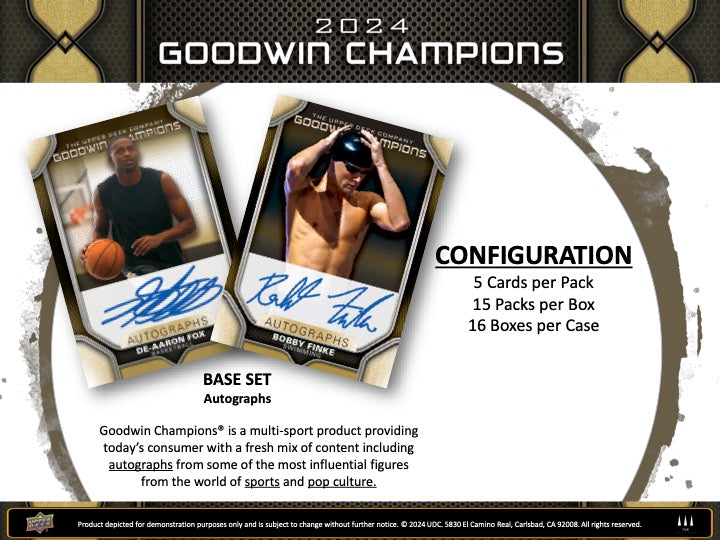 2024 Upper Deck Goodwin Champions Hobby Box (15 pack per box, 5 kartu per pack)