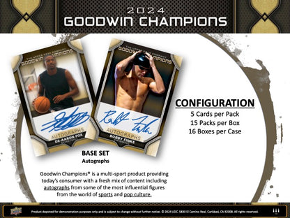 2024 Upper Deck Goodwin Champions Hobby Box (15 pack per box, 5 kartu per pack)