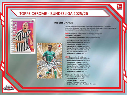 2025/26 Topps Chrome Bundesliga Soccer Hobby Box Insert Card