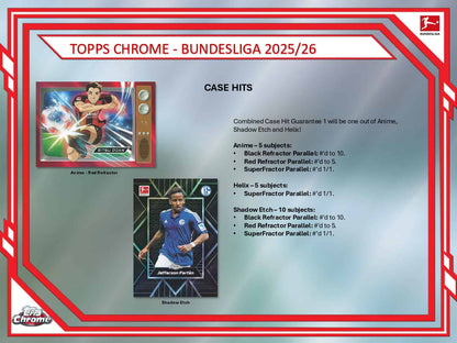2025/26 Topps Chrome Bundesliga Soccer Hobby Box Case Hits